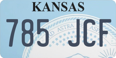 KS license plate 785JCF