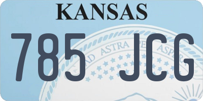 KS license plate 785JCG