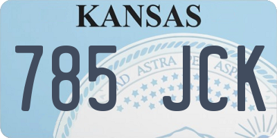 KS license plate 785JCK