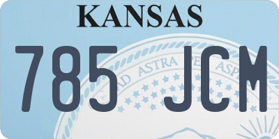 KS license plate 785JCM