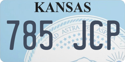 KS license plate 785JCP
