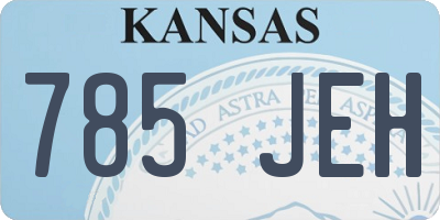 KS license plate 785JEH