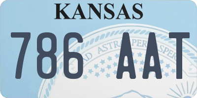KS license plate 786AAT