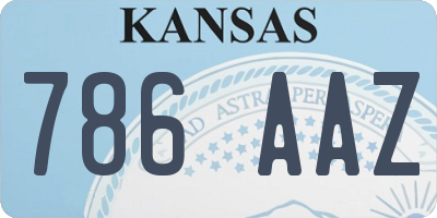 KS license plate 786AAZ