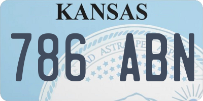 KS license plate 786ABN