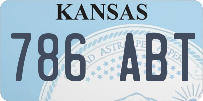 KS license plate 786ABT