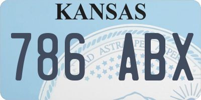 KS license plate 786ABX