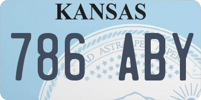 KS license plate 786ABY