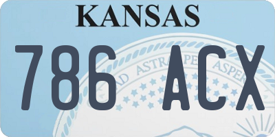 KS license plate 786ACX