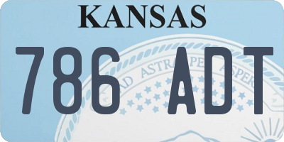 KS license plate 786ADT