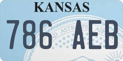 KS license plate 786AEB