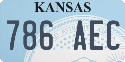 KS license plate 786AEC