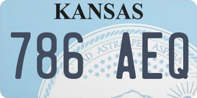 KS license plate 786AEQ
