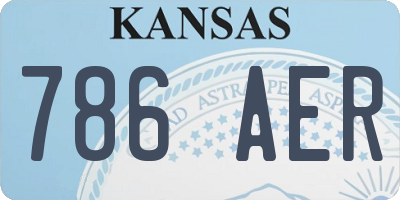 KS license plate 786AER