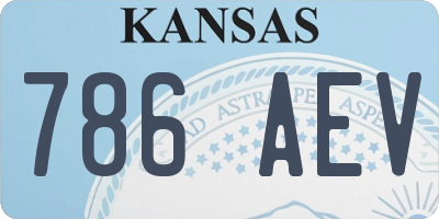 KS license plate 786AEV