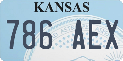 KS license plate 786AEX