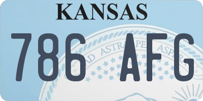 KS license plate 786AFG