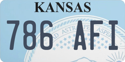 KS license plate 786AFI