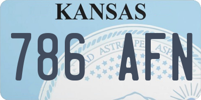 KS license plate 786AFN