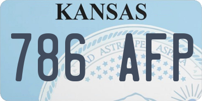 KS license plate 786AFP