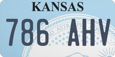 KS license plate 786AHV