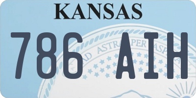KS license plate 786AIH