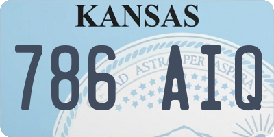 KS license plate 786AIQ