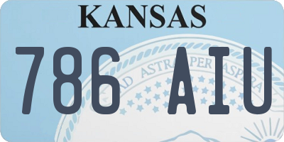 KS license plate 786AIU
