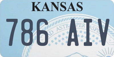 KS license plate 786AIV