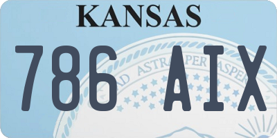 KS license plate 786AIX