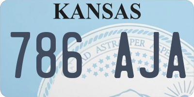 KS license plate 786AJA