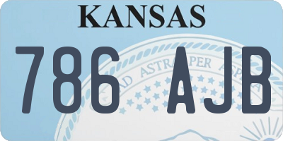 KS license plate 786AJB