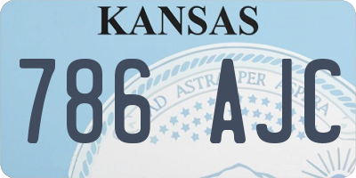 KS license plate 786AJC