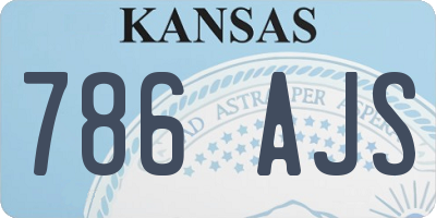 KS license plate 786AJS