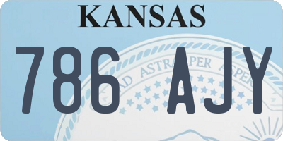 KS license plate 786AJY