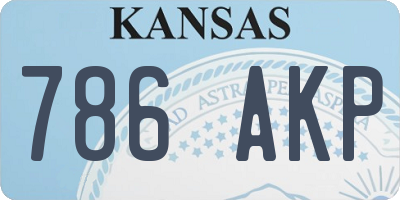 KS license plate 786AKP