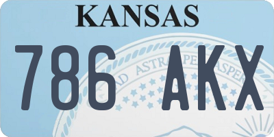 KS license plate 786AKX