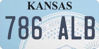 KS license plate 786ALB