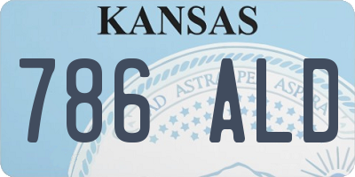 KS license plate 786ALD