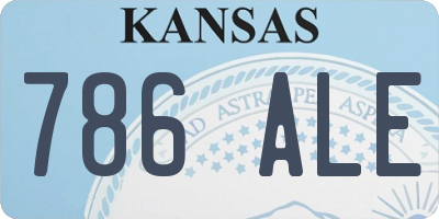 KS license plate 786ALE