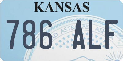 KS license plate 786ALF