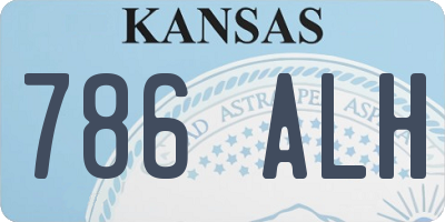 KS license plate 786ALH