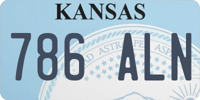 KS license plate 786ALN