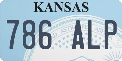 KS license plate 786ALP