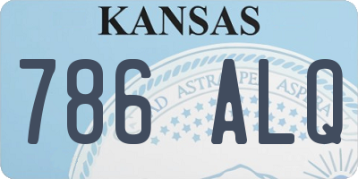 KS license plate 786ALQ