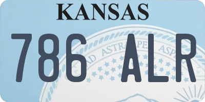 KS license plate 786ALR