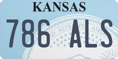 KS license plate 786ALS