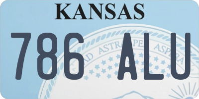 KS license plate 786ALU