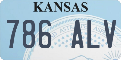 KS license plate 786ALV