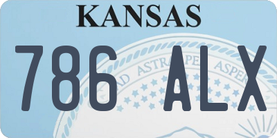KS license plate 786ALX